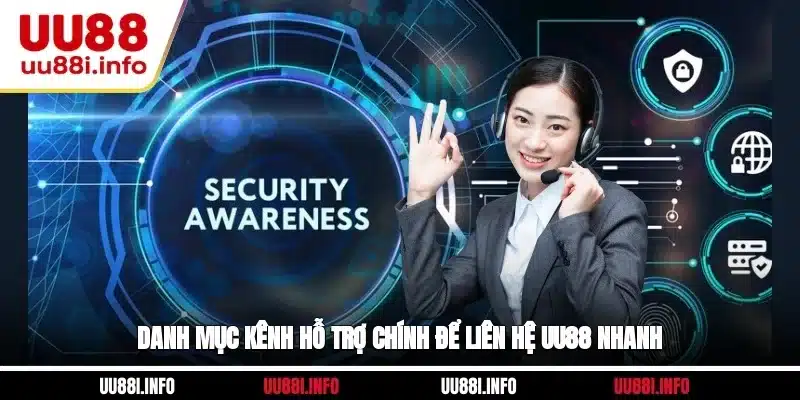 Danh mục kênh hỗ trợ chính để liên hệ UU88 nhanh 